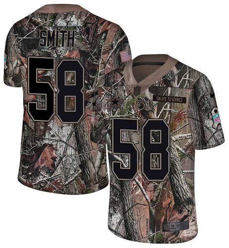 Nike Cowboys #58 Aldon Smith Camo Youth Stitched NFL Limited Rush Realtree Jersey