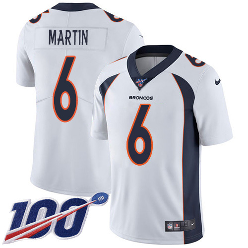Nike Broncos #6 Sam Martin White Youth Stitched NFL 100th Season Vapor Untouchable Limited Jersey