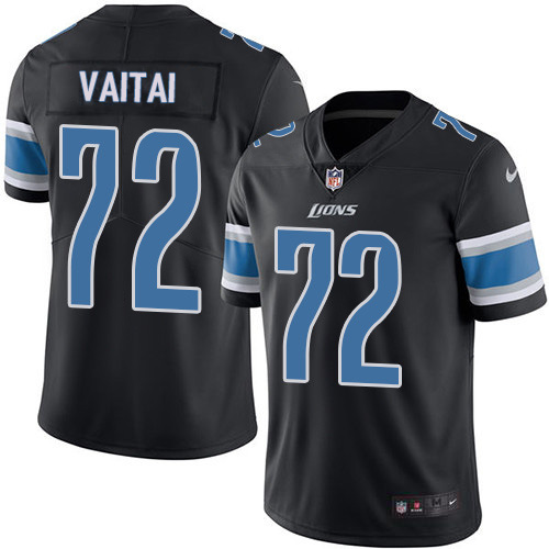 Nike Lions #72 Halapoulivaati Vaitai Black Youth Stitched NFL Limited Rush Jersey