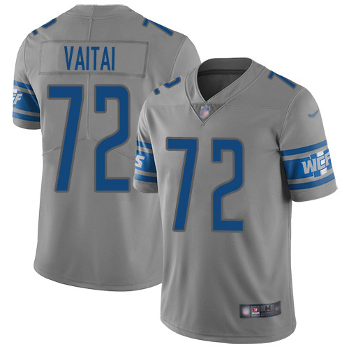 Nike Lions #72 Halapoulivaati Vaitai Gray Youth Stitched NFL Limited Inverted Legend Jersey