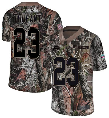 Nike Lions #23 Desmond Trufant Camo Youth Stitched NFL Limited Rush Realtree Jersey