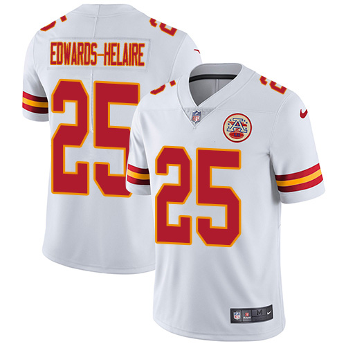 Nike Chiefs #25 Clyde Edwards-Helaire White Youth Stitched NFL Vapor Untouchable Limited Jersey