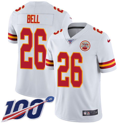 Nike Chiefs #26 Le'Veon Bell White Youth Stitched NFL 100th Season Vapor Untouchable Limited Jersey