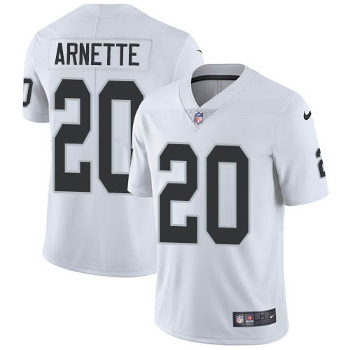 Nike Raiders #20 Damon Arnette White Youth Stitched NFL Vapor Untouchable Limited Jersey