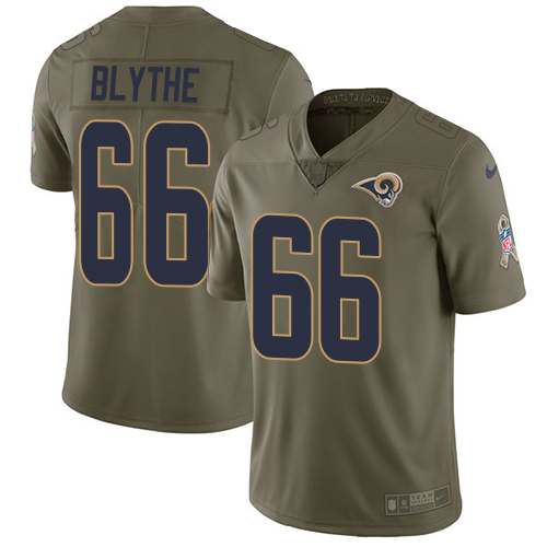 Nike Rams #66 Austin Blythe Olive Youth Stitched NFL Limited 2017 Salute To Service Jersey