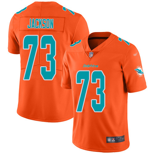 Nike Dolphins #73 Austin Jackson Orange Youth Stitched NFL Limited Inverted Legend Jersey