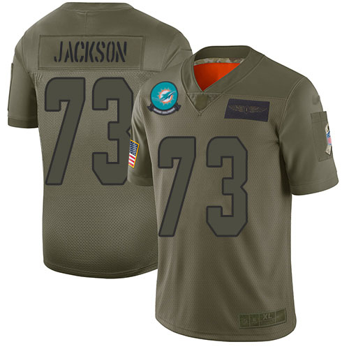 Nike Dolphins #73 Austin Jackson Camo Youth Stitched NFL Limited 2019 Salute To Service Jersey