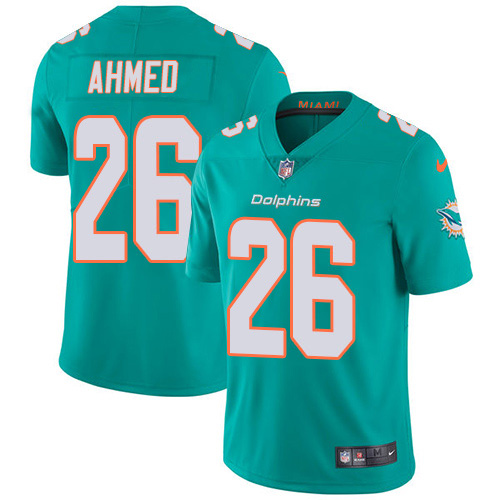 Nike Dolphins #26 Salvon Ahmed Aqua Green Team Color Youth Stitched NFL Vapor Untouchable Limited Jersey