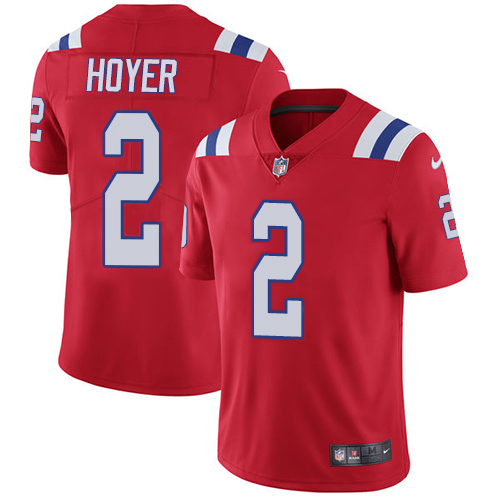 Nike Patriots #2 Brian Hoyer Red Alternate Youth Stitched NFL Vapor Untouchable Limited Jersey