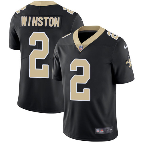 Nike Saints #2 Jameis Winston Black Team Color Youth Stitched NFL Vapor Untouchable Limited Jersey
