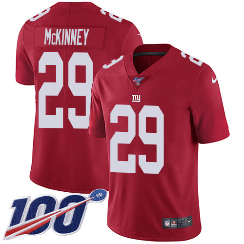 Nike Giants #29 Xavier McKinney Red Alternate Youth Stitched NFL 100th Season Vapor Untouchable Limited Jersey