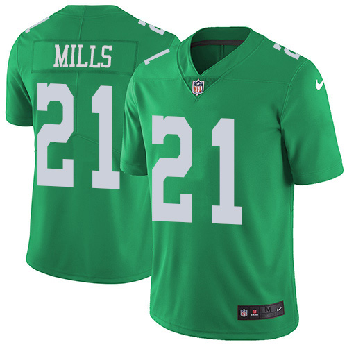 Nike Eagles #21 Jalen Mills Green Youth Stitched NFL Limited Rush Jersey