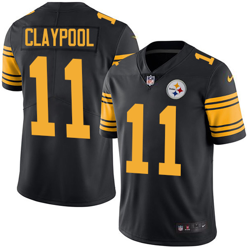 Nike Steelers #11 Chase Claypool Black Youth Stitched NFL Limited Rush Jersey