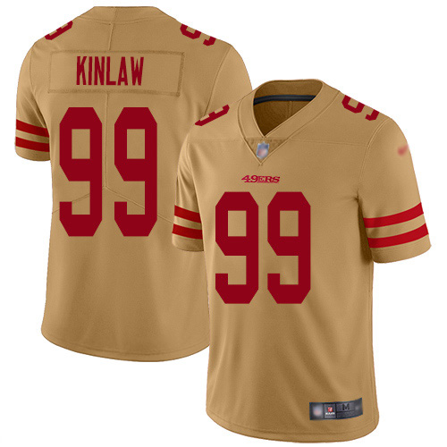 Nike 49ers #99 Javon Kinlaw Gold Youth Stitched NFL Limited Inverted Legend Jersey