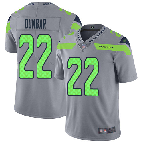 Nike Seahawks #22 Quinton Dunbar Gray Youth Stitched NFL Limited Inverted Legend Jersey