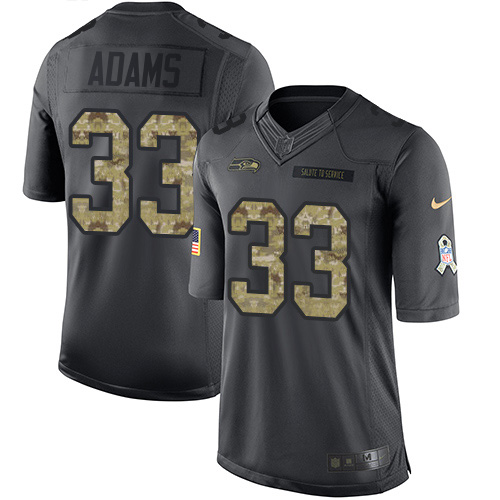 Nike Seahawks #33 Jamal Adams Black Youth Stitched NFL Limited 2016 Salute to Service Jersey