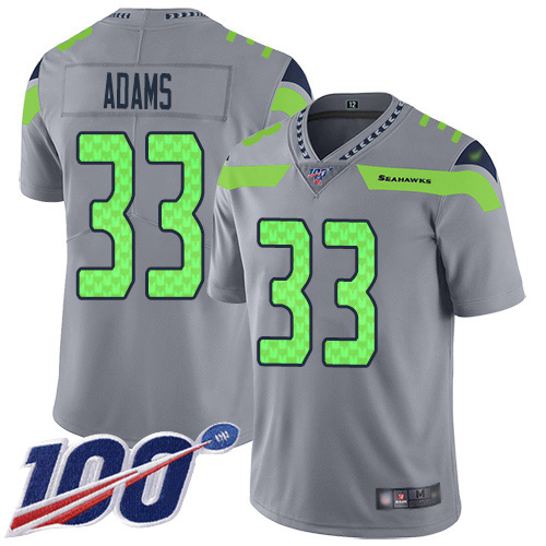Nike Seahawks #33 Jamal Adams Gray Youth Stitched NFL Limited Inverted Legend 100th Season Jersey