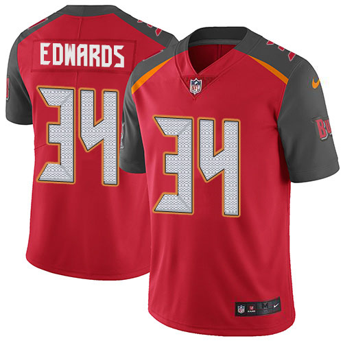 Nike Buccaneers #34 Mike Edwards Red Team Color Youth Stitched NFL Vapor Untouchable Limited Jersey