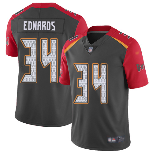 Nike Buccaneers #34 Mike Edwards Gray Youth Stitched NFL Limited Inverted Legend Jersey