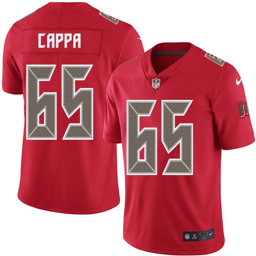 Nike Buccaneers #65 Alex Cappa Red Youth Stitched NFL Limited Rush Jersey