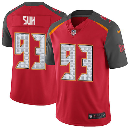 Nike Buccaneers #93 Ndamukong Suh Red Team Color Youth Stitched NFL Vapor Untouchable Limited Jersey