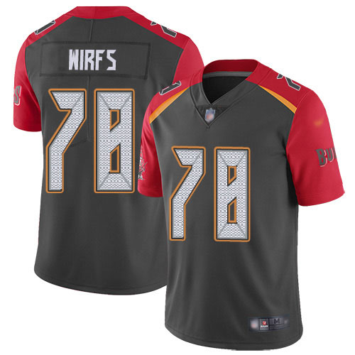 Nike Buccaneers #78 Tristan Wirfs Gray Youth Stitched NFL Limited Inverted Legend Jersey