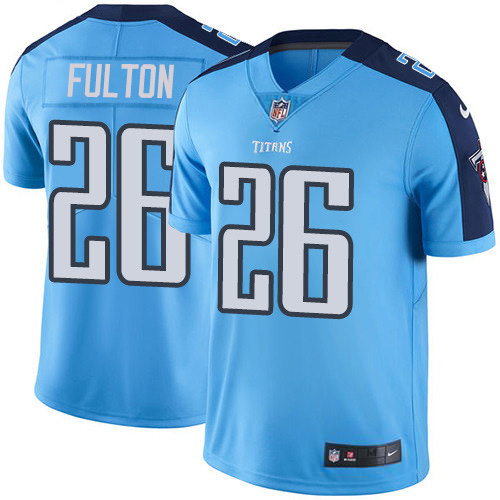 Nike Titans #26 Kristian Fulton Light Blue Youth Stitched NFL Limited Rush Jersey