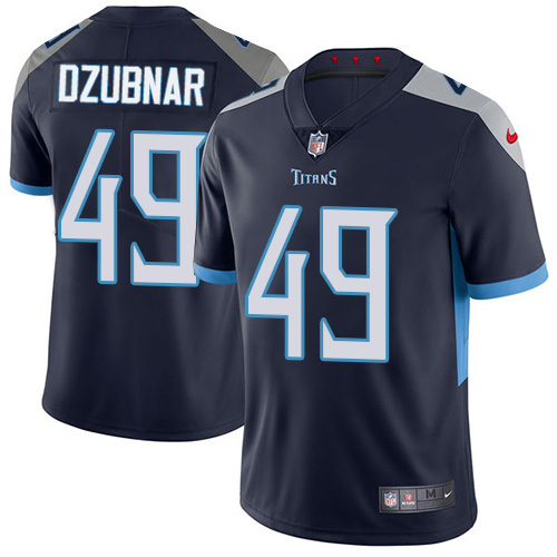 Nike Titans #49 Nick Dzubnar Navy Blue Team Color Youth Stitched NFL Vapor Untouchable Limited Jersey