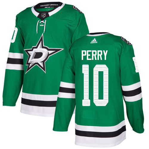Adidas Stars #10 Corey Perry Green Home Authentic Youth Stitched NHL Jersey