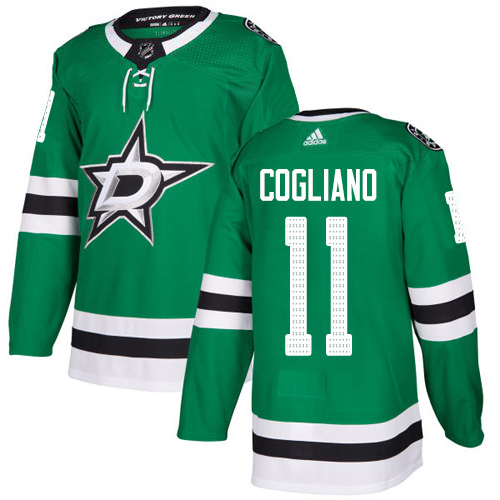 Adidas Stars #11 Andrew Cogliano Green Home Authentic Youth Stitched NHL Jersey