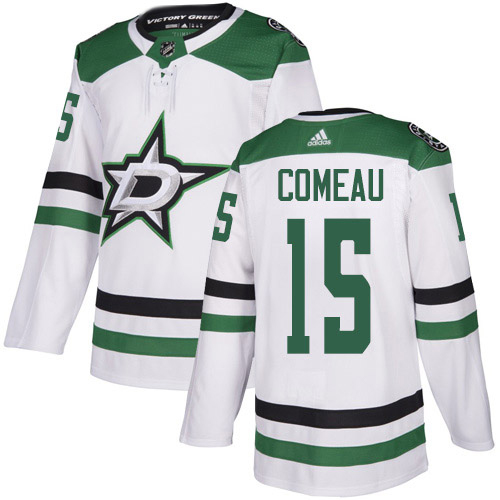 Adidas Stars #15 Blake Comeau White Road Authentic Youth Stitched NHL Jersey