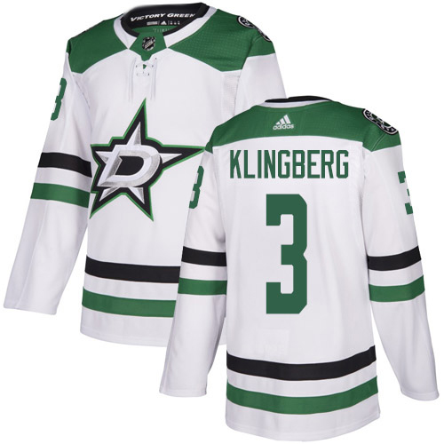 Adidas Stars #3 John Klingberg White Road Authentic Youth Stitched NHL Jersey