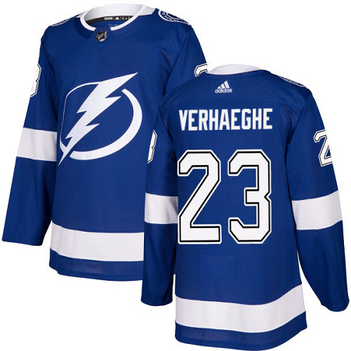 Adidas Lightning #23 Carter Verhaeghe Blue Home Authentic Youth Stitched NHL Jersey