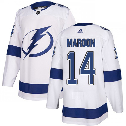 Adidas Lightning #14 Pat Maroon White Road Authentic Youth Stitched NHL Jersey