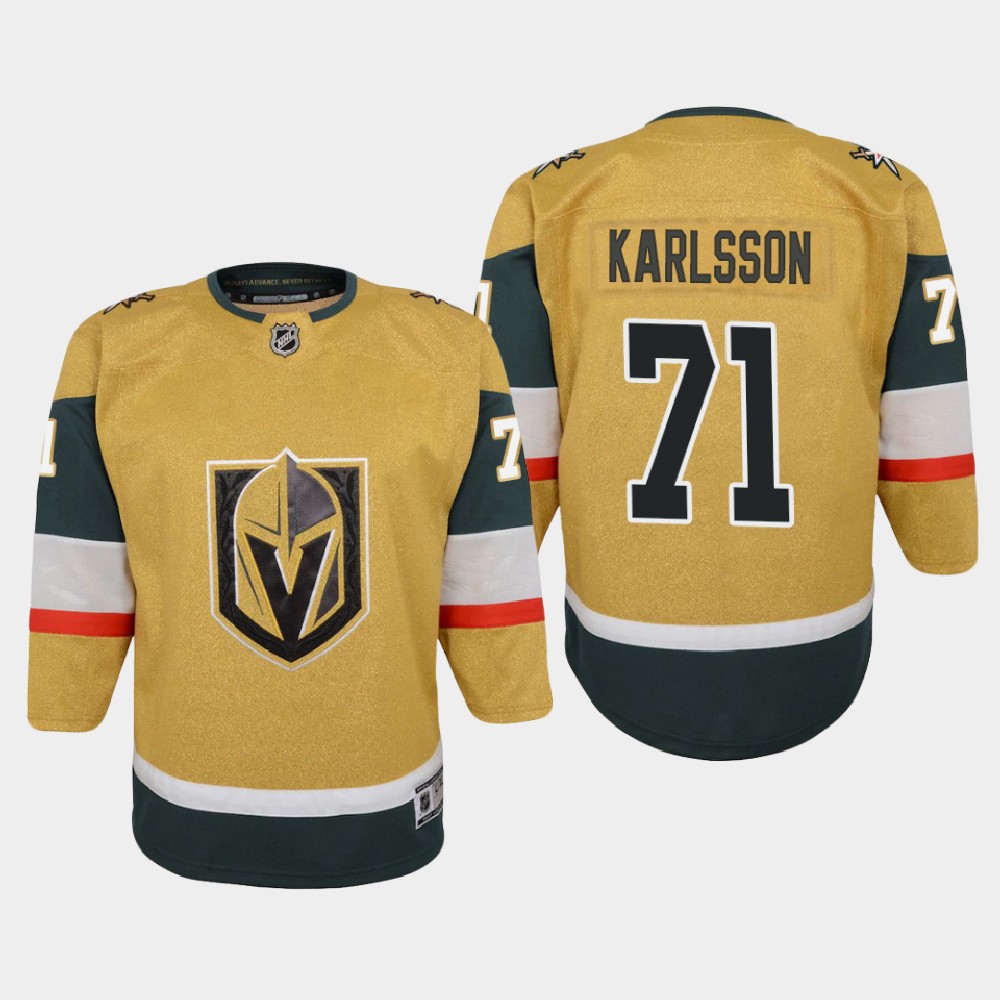 Vegas Golden Knights #71 William Karlsson Youth 2020-21 Player Alternate Stitched NHL Jersey Gold