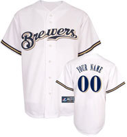 Cheap Milwaukee Brewers Customized white Jerseys For Sale