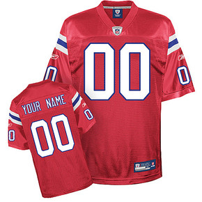 Cheap New England Patriots Red Customized Jersey For Sale