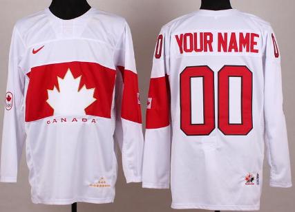 Cheap 2014 Winter Olympics Canada Team White Customized Hockey Jerseys For Sale