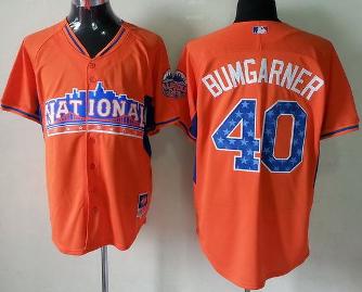 Cheap 2013 MLB ALL STAR National League San Francisco Giants 40 Madison Bumgarner Orange MLB Jerseys For Sale