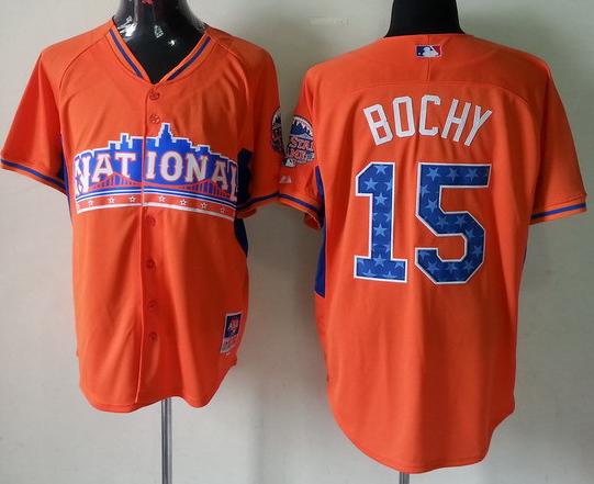 Cheap 2013 MLB ALL STAR National League San Francisco Giants 15 Bruce Bochy Orange MLB Jerseys For Sale