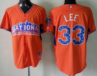 Cheap 2013 MLB ALL STAR National League Philadelphia Phillies #33 Cliff Lee Orange MLB Jerseys For Sale