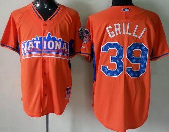Cheap 2013 MLB ALL STAR National League Pittsburgh Pirates 39 Jason Grilli Orange MLB Jerseys For Sale