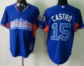 Cheap 2013 MLB ALL STAR American League Houston Astros 15 Jason Castro Blue MLB Jerseys For Sale