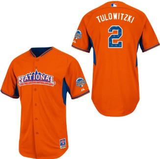 Cheap 2013 MLB ALL STAR National League Colorado Rockies 2 Troy Tulowitzki Orange Jerseys For Sale