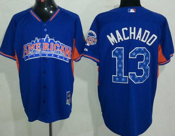 Cheap 2013 MLB ALL STAR American League Baltimore Orioles 13 Manny Machado Blue Jerseys For Sale