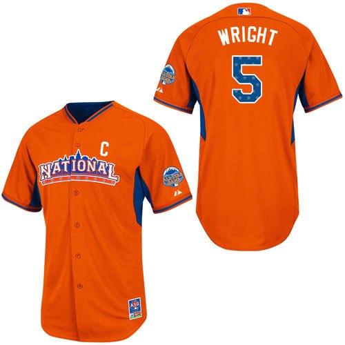 Cheap 2013 MLB ALL STAR National League New York Mets 5 David Wright Orange Jerseys For Sale