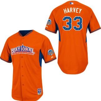 Cheap 2013 MLB ALL STAR National League New York Mets 33 Matt Harvey Orange Jerseys For Sale