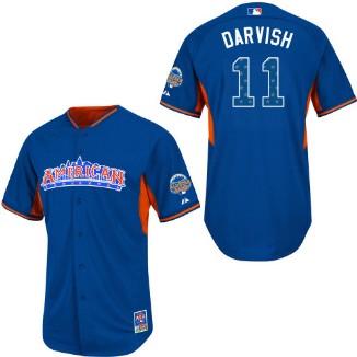 Cheap 2013 MLB ALL STAR American League Texas Rangers 11 Yu Darvish Blue Jerseys For Sale