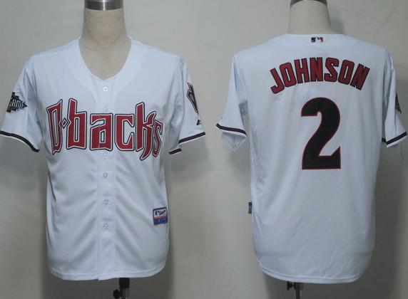 Cheap Arizona Diamondbacks 2 Johnson White Cool Base MLB Jerseys For Sale