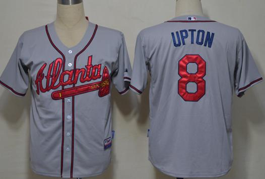 Cheap Atlanta Braves 8 Upton Grey Cool Base MLB Jersey For Sale